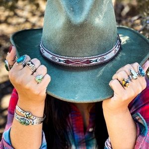 Handcrafted sterling silver and genuine turquoise ring🌵🌵🌞🌵